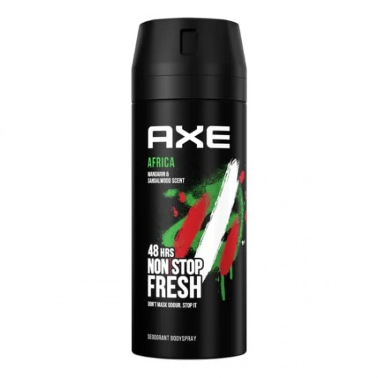 اسپری بدن آکس Axe مدل Africa با ماندگاری 48 ساعته حجم 150 میل