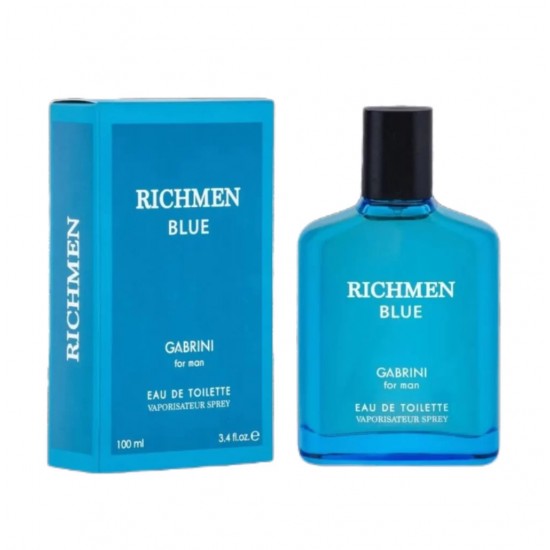 ادوتویلت گابرینی ریچ من Gabrini Rich Men مدل Blue رایحه چوب و مشک حجم 100 میل