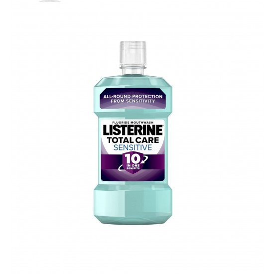 دهانشویه لیسترین Listerine مدل Total Care ضد حساسیت حجم 500 میل