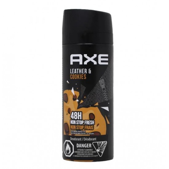 اسپری بدن آقایان آکس Axe مدل Leather & Cookies ماندگاری 48 ساعته حجم 150 میل