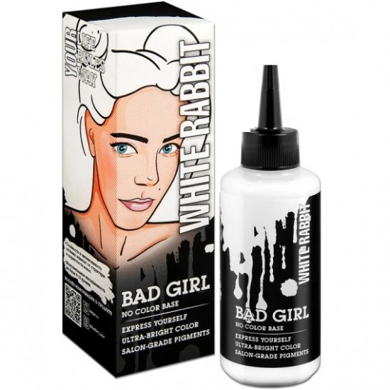 شامپو رنگ بد گرل Bad Girl رنگ سفید مدل White Rabbit حجم 150 میل