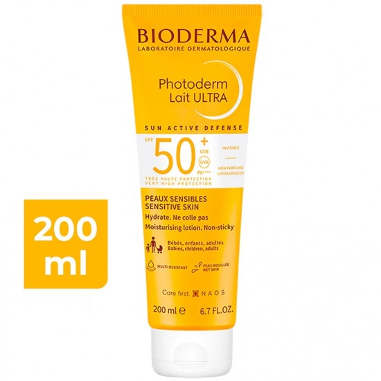  ضد آفتاب خانواده بایودرما Bioderma مدل Photoderm Lait Ultra حجم 200 میل