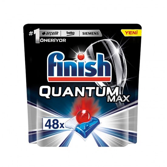 قرص ظرفشویی Finish Quantom Max بسته 48 عددی
