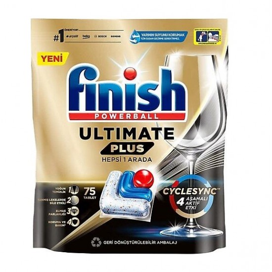 قرص ظرفشویی Finish Quantom Ultimate Plus بسته 75 عددی