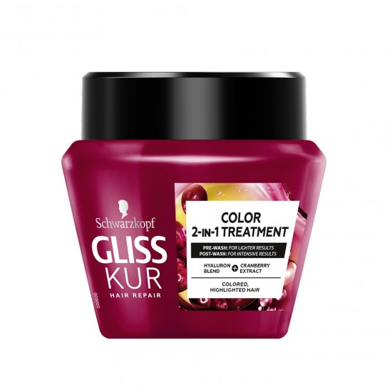 ماسک مو گلیس Gliss موهای رنگشده مدل Color Treatment حجم 300 میل