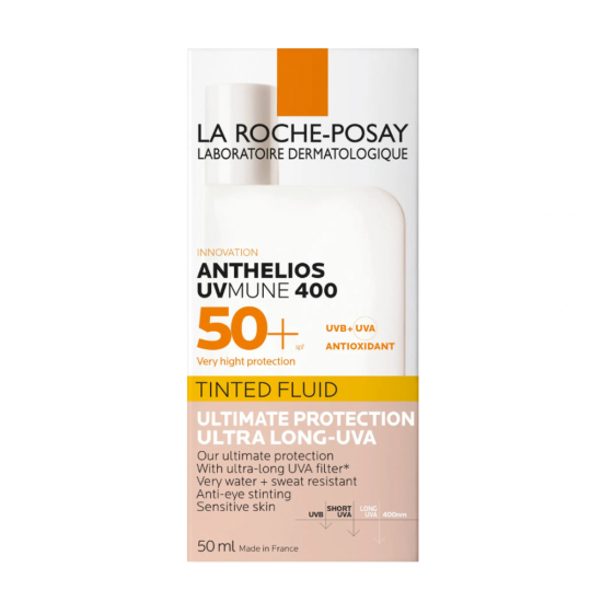 ضد آفتاب رنگی لاروش پوزای La roche-posay Tinted fluid spf50 حجم 50 میل