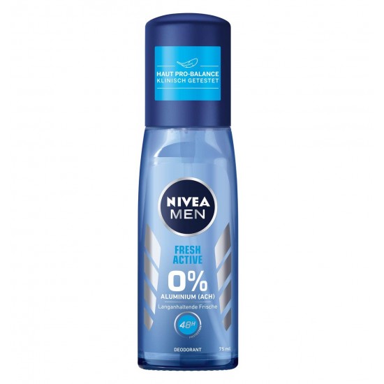 اسپری دئودورانت ادکلنی نیوا Nivea مردانه مدل Fresh Active حجم 75 میل