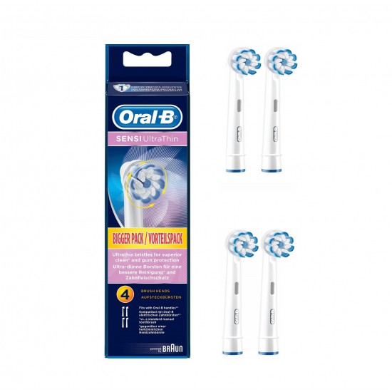 سری یدک مسواک برقی اورال بی Oral-B ضد حساسیت مدل SENSI UltraThin بسته 4 تایی 