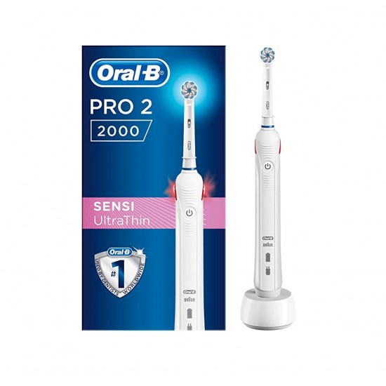 مسواک برقی اورال بی مدل Oral-B Pro 2 با یدک Sensi Ultra Thin