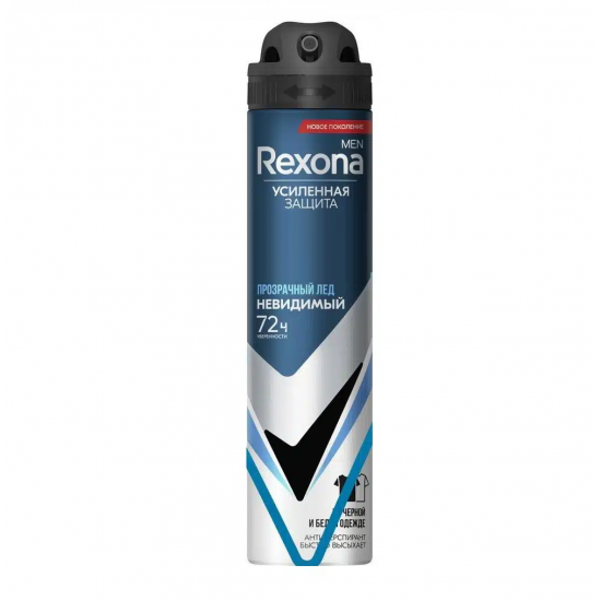  اسپری دئودورانت رکسونا Rexona مردانه 72 ساعته مدل Прозрачный حجم 200 میل