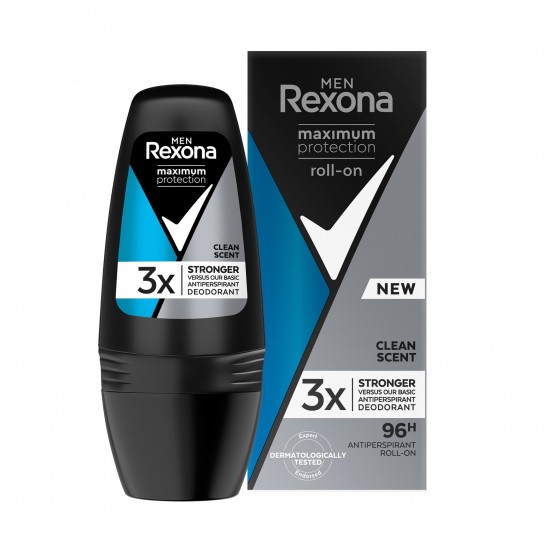 مام مردانه کلینیکال رکسونا Rexona مدل Clean Scent 3x Stronger حجم 50 میل