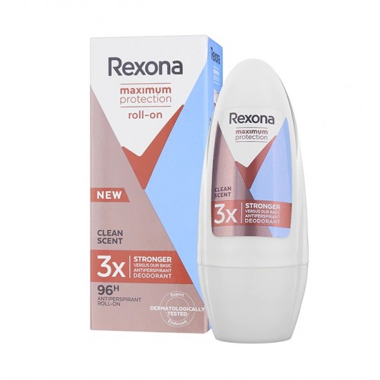 مام زنانه کلینیکال رکسونا Rexona مدل Clean Scent 3x Stronger حجم 50 میل