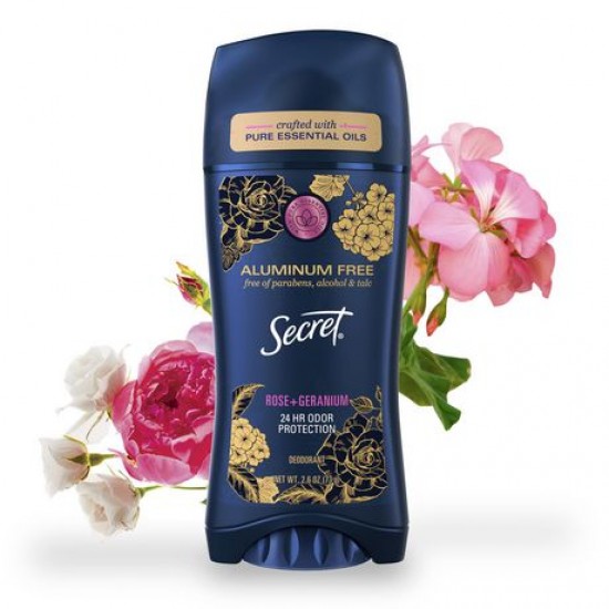 مام صابونی سکرت Secret بدون آلومینیوم مدل Rose and Geranium وزن 73 گرم