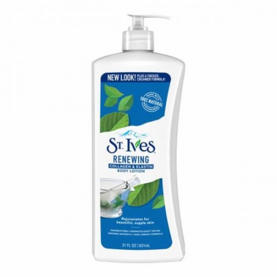 لوسیون بدن سنت ایوز St Ives مدل Renewing حاوی کلاژن و الاستین حجم 621 میل