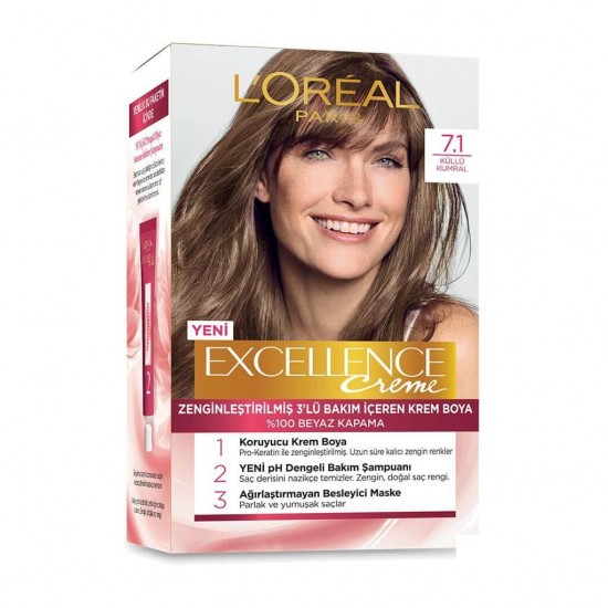 کیت رنگ مو لورال Loreal Excellence شماره 7.1