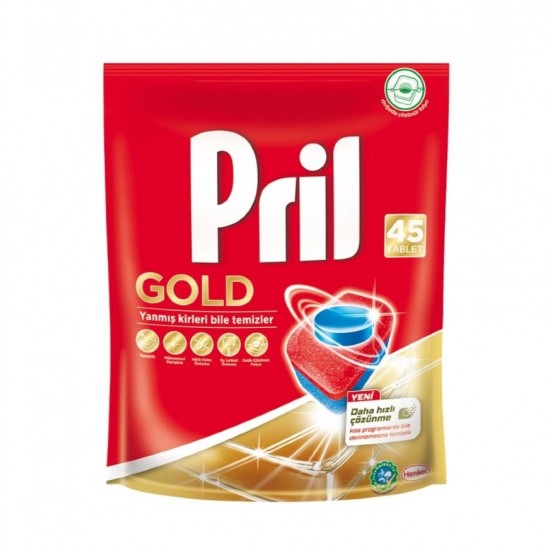 قرص ماشین ظرفشویی پریل مدل Pril Gold بسته 45 عددی