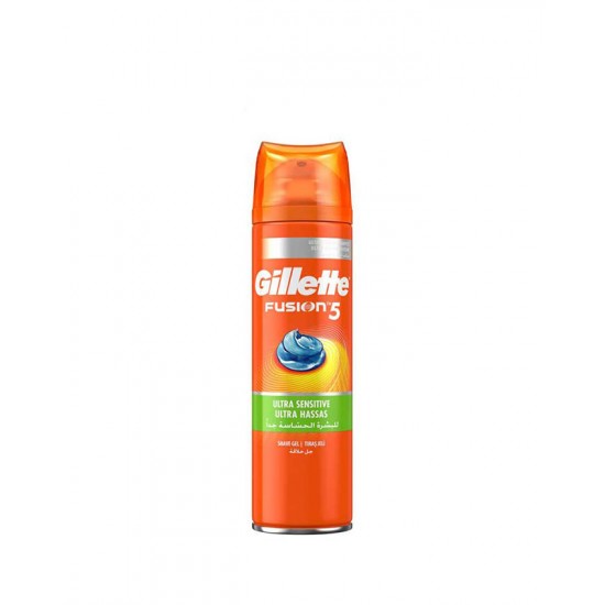 ژل اصلاح ژیلت فیوژن  Gillette Fusion مدل Ultra Sensitive حجم 200 میل