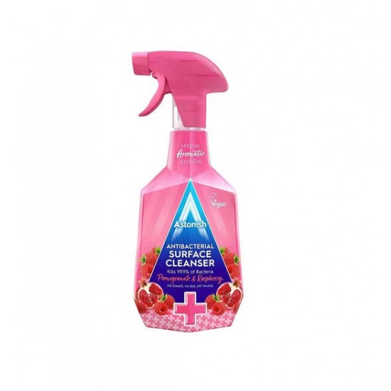 اسپری پاک کننده تمام منظوره استونیش حاوی رایحه تمشک و انار Astonish انگلستان حجم 750 میل